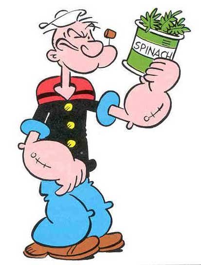 El mito de Popeye y las espinacas El mito de Popeye y las espinacas